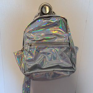 Holographic mini backpack